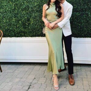 Reformation Casette Silk Dress